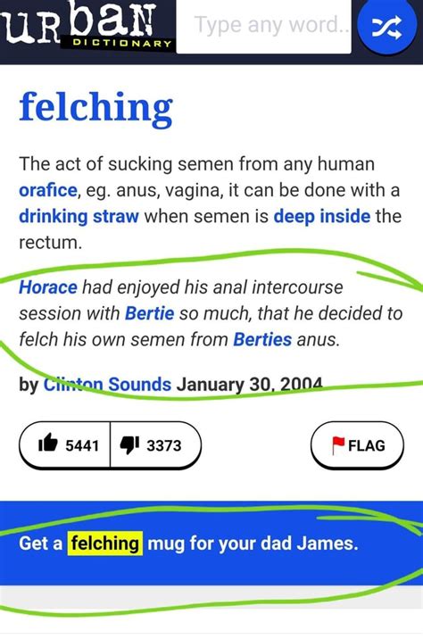 urban dictionary felching